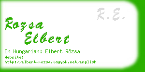 rozsa elbert business card